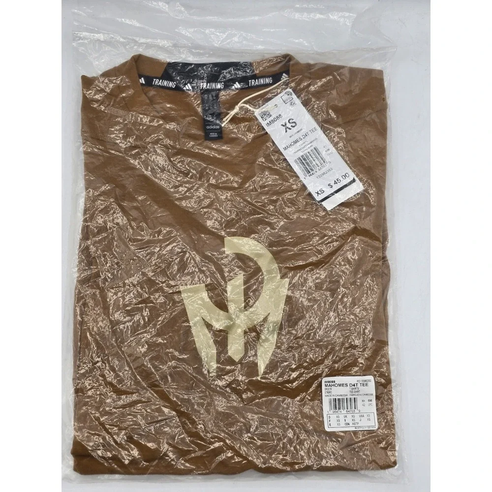 NWT adidas Mahomes Bronze Strata Men's Designed 4 Training T-Shirt -‎ Size XS